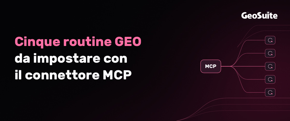 Cinque routine GEO da impostare con il connettore MCP